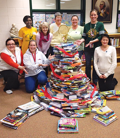 Book tree - teacher appreciation idea