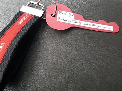 School name keychain - teacher appreciation idea