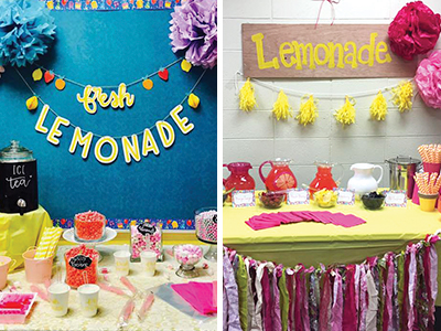 Lemonade treat bar - teacher appreciation idea