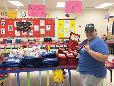 School supplies buffet - teacher appreciation idea