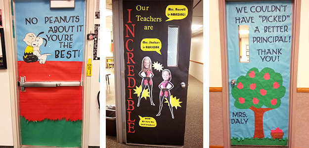 Teacher appreciation door decorating ideas - group 6