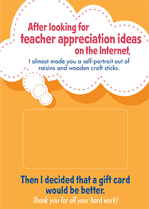 Teacher Appreciation Gift Card Holder