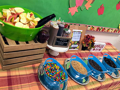 Candy apple bar - teacher appreciation idea