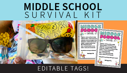 Middle School Survival Kits (Free Printable)