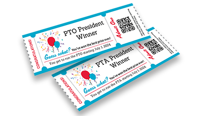 Welcome Your New PTO President With a Winning Ticket (Canva Template)